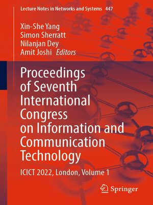 cover image of Proceedings of Seventh International Congress on Information and Communication Technology